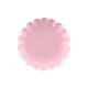 Roze Kunststof Borden Kartelrand 22cm (4st)