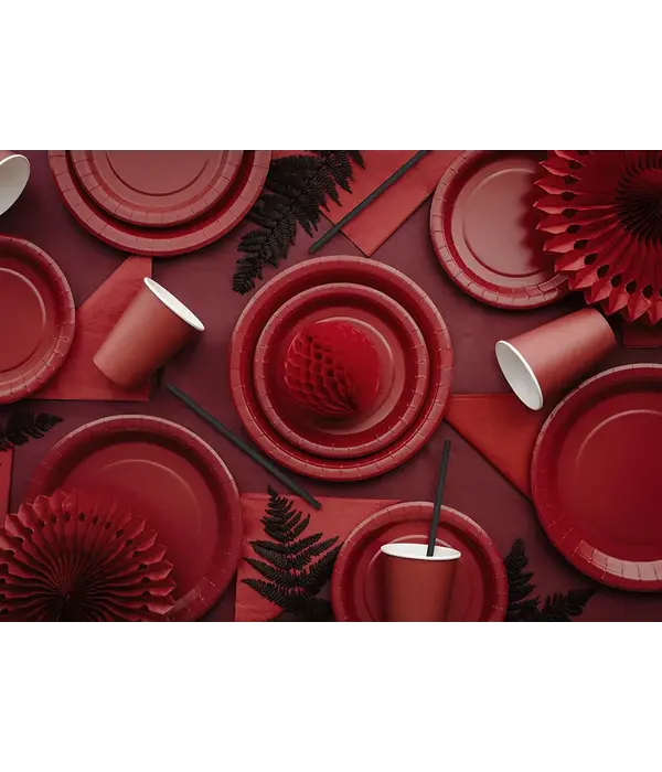 Donkerrode servetten 20 stuks