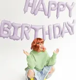 Happy Birthday Ballonnen Set Mat Paars