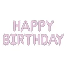 Happy Birthday Ballonnen Set Mat Paars
