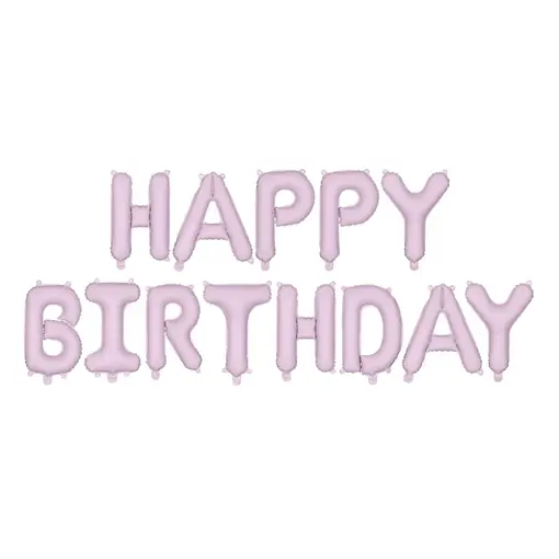 Happy Birthday Ballonnen Set Mat Paars