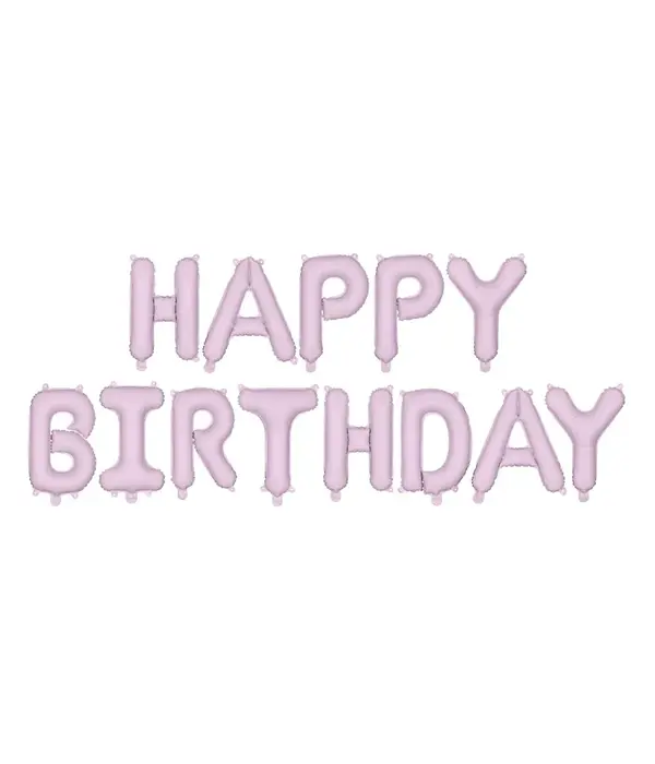 Happy Birthday Ballonnen Set Mat Paars