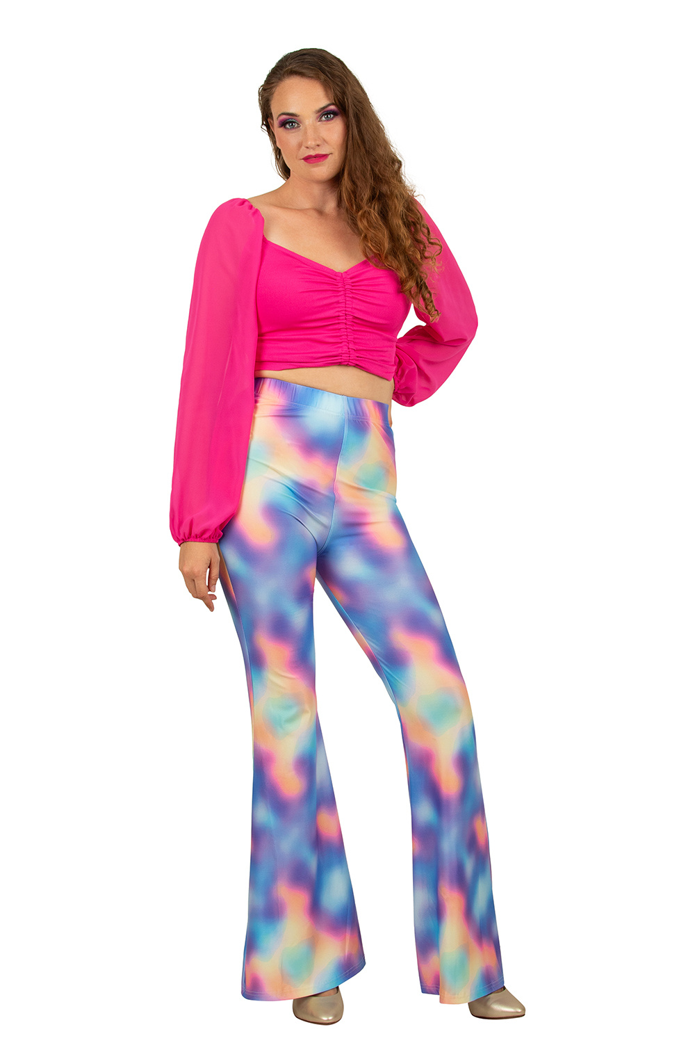 Flared broek Dames Kaleidoscoop afbeelding