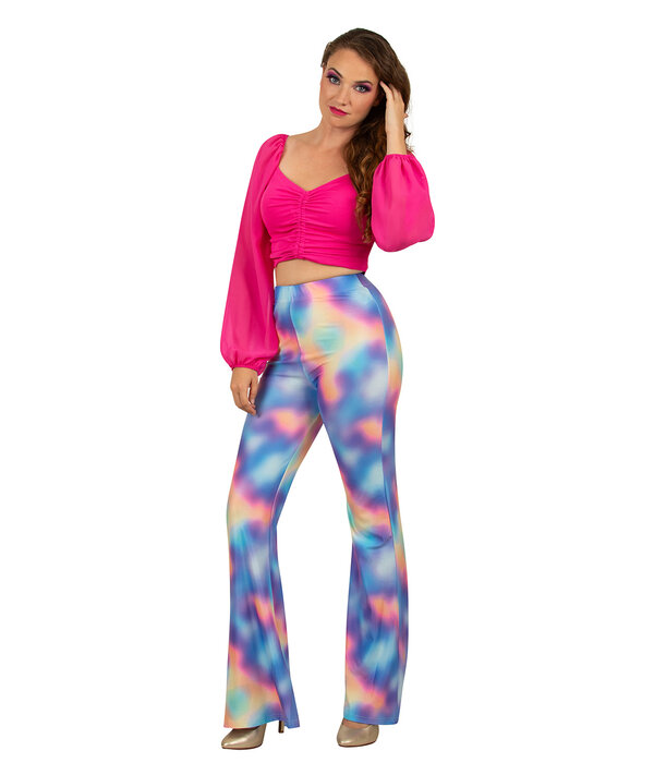 Flared broek Dames Kaleidoscoop
