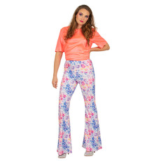 Flared Broek Panterprint Multicolour