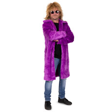 Bontjas Carnaval Heren Lang Paars