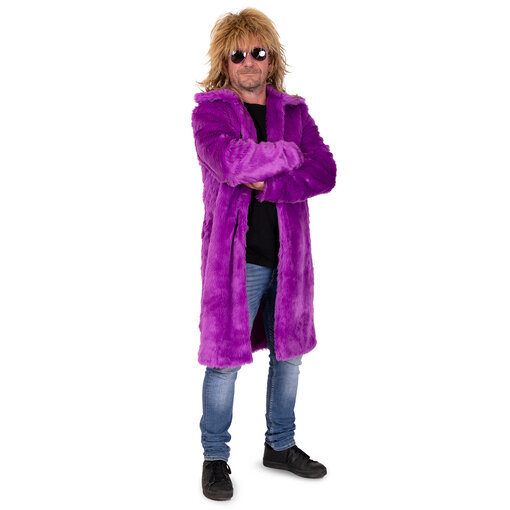 Bontjas Carnaval Heren Lang Paars