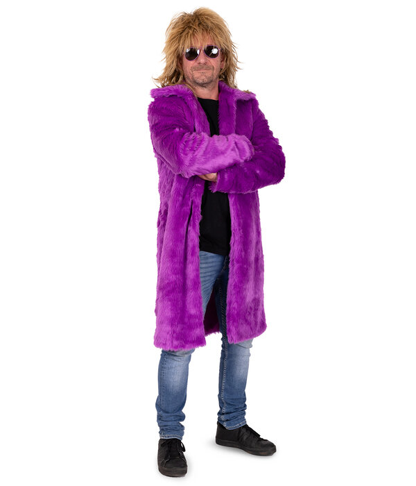 Bontjas Carnaval Heren Lang Paars