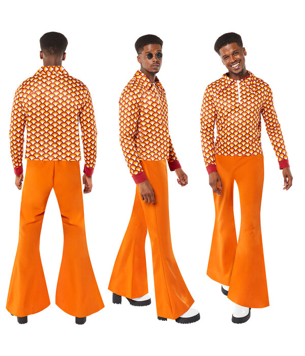 70's Hippiekostuum Heren Oranje