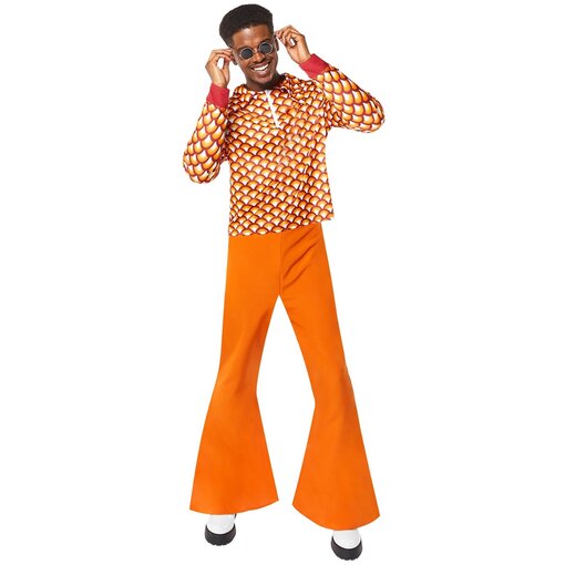 70's Hippiekostuum Heren Oranje