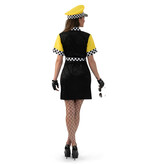 Taxi Jurk Tessa Dames Geel/Zwart