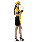 Taxi Jurk Tessa Dames Geel/Zwart