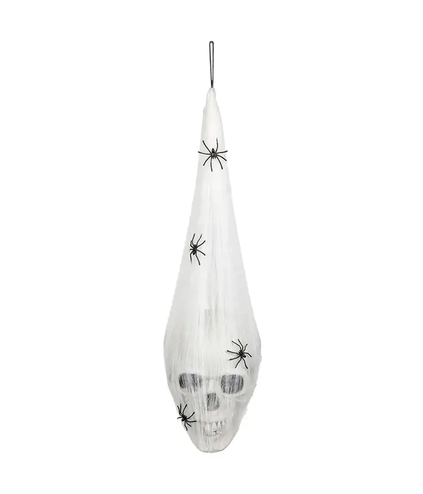 LED decoratie Spinnenweb schedel (20x15cm)