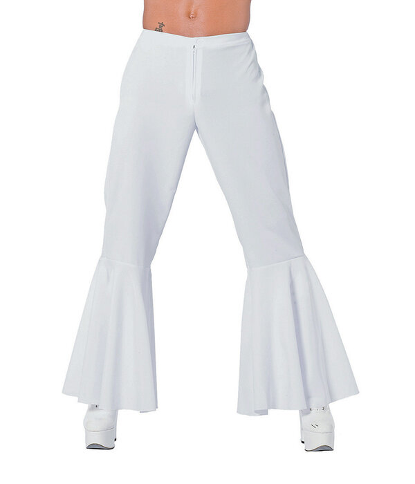 Hippie broek bi-stretch man wit