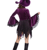 Heksenjurk Dames Velvet Paars Premium