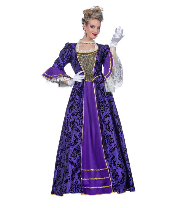 Venetiaanse Jurk Paars Dames Premium