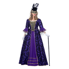 Venetiaanse Jurk Paars Dames Premium