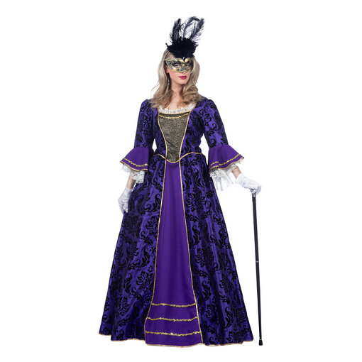 Venetiaanse Jurk Paars Dames Premium