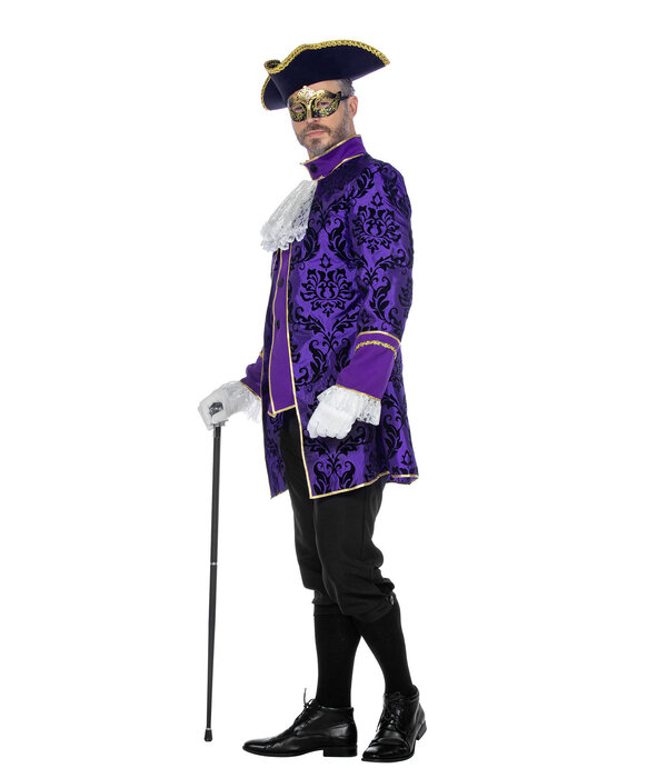 Venetiaans Kostuum Paars Heren Premium