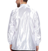 Ruchesblouse satijn wit Kevin