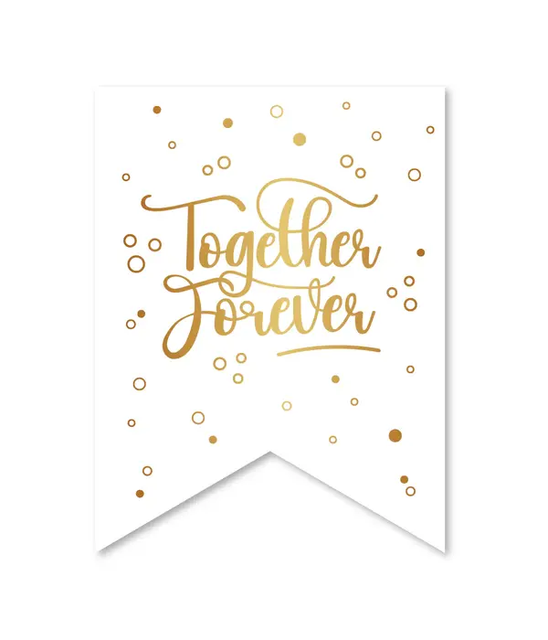 Bruiloft Banner Together Forever 6m