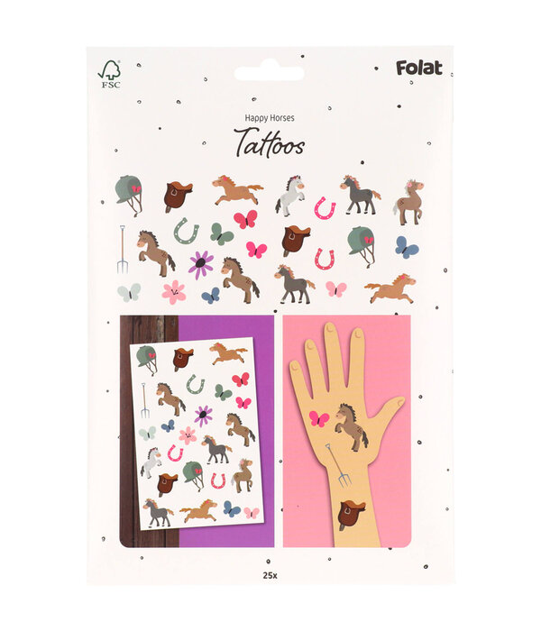 Paard Nep Tattoos Happy Horses (25st)