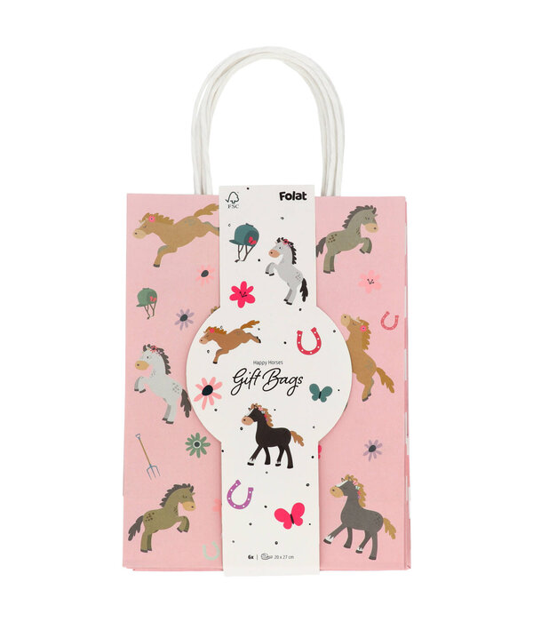 Paard Uitdeeltasjes Happy Horses 27cm (6st)
