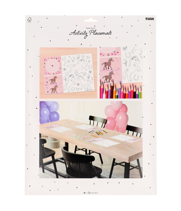 Activiteiten Placemat Happy Horses (6st)