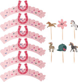 Cupcake Decoratie Set Happy Horses (6st)