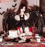 FollieBallon Vleermuis Groot Zwart 120x81cm