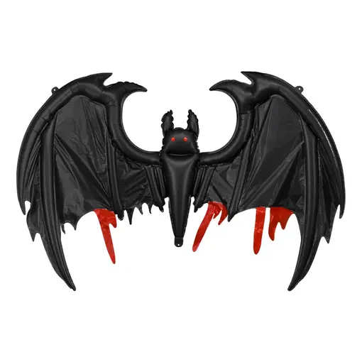 FollieBallon Vleermuis Groot Zwart 120x81cm