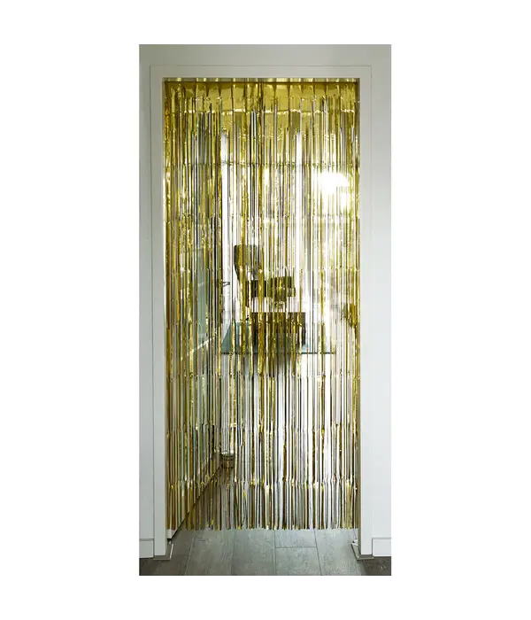 Deur deco gordijn goud