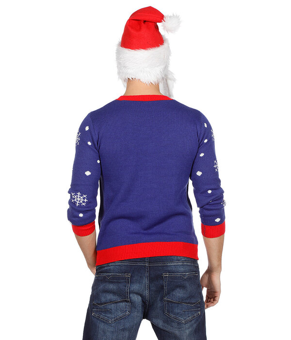 Kersttrui rocking Santa 'Ho Ho Ho'