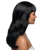 Pruik lang haar chique zwart