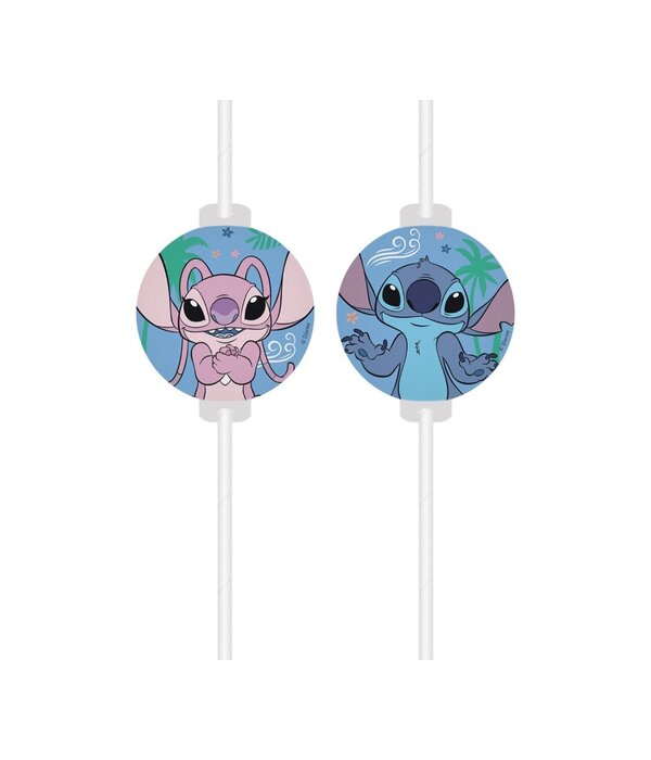 4 Stitch™ rietjes met medaillon