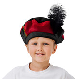 Baret piet kind rood/zwart