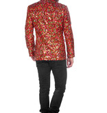 Pailletten Blazer Heren Rood/Groen
