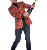 Pailletten Blazer Heren Rood/Groen