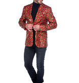 Pailletten Blazer Heren Rood/Groen