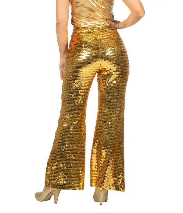 Party Glitter Broek Goud Dames
