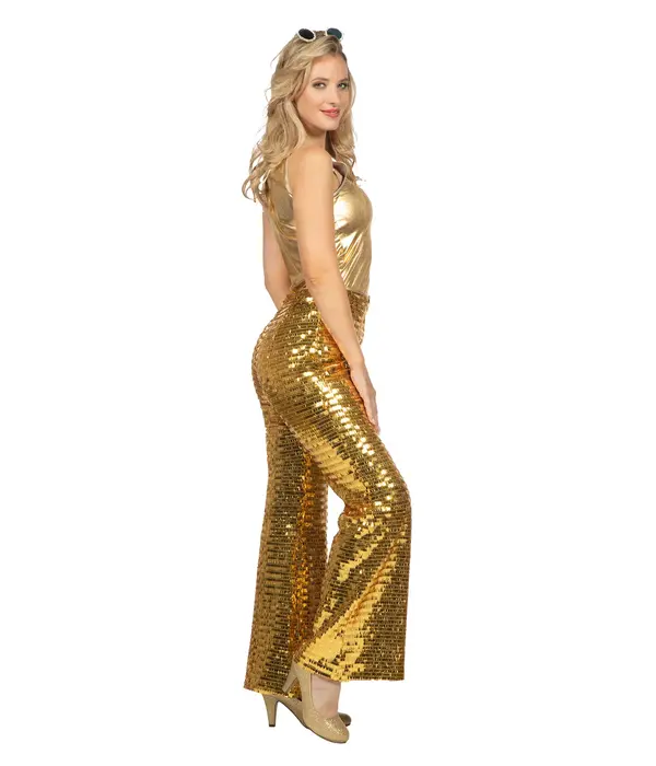 Party Glitter Broek Goud Dames