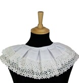 Piet kraag geborduurd 2 lagen wit/crème