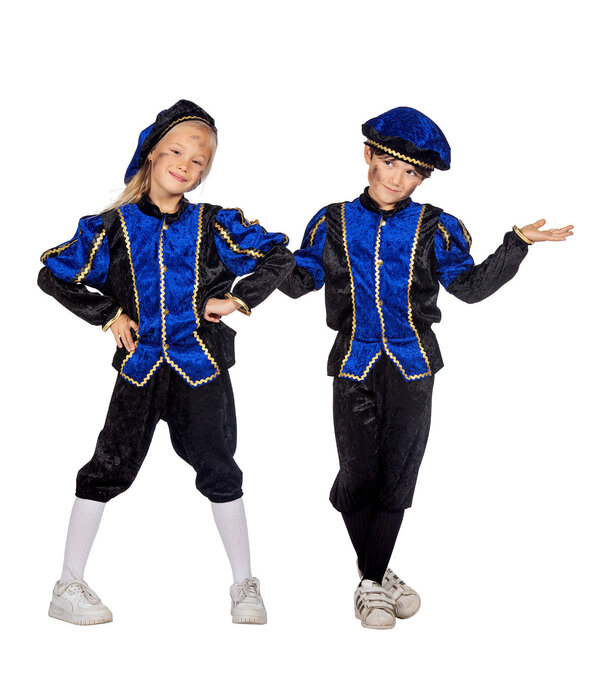 Pietenpak Kind Kobalt/Zwart Luxe