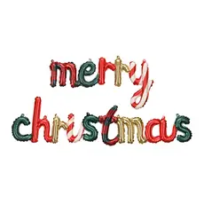 Folieballon Merry Christmas (143x25cm)