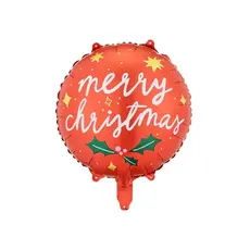 Merry Christmas folieballon Rood 45 cm