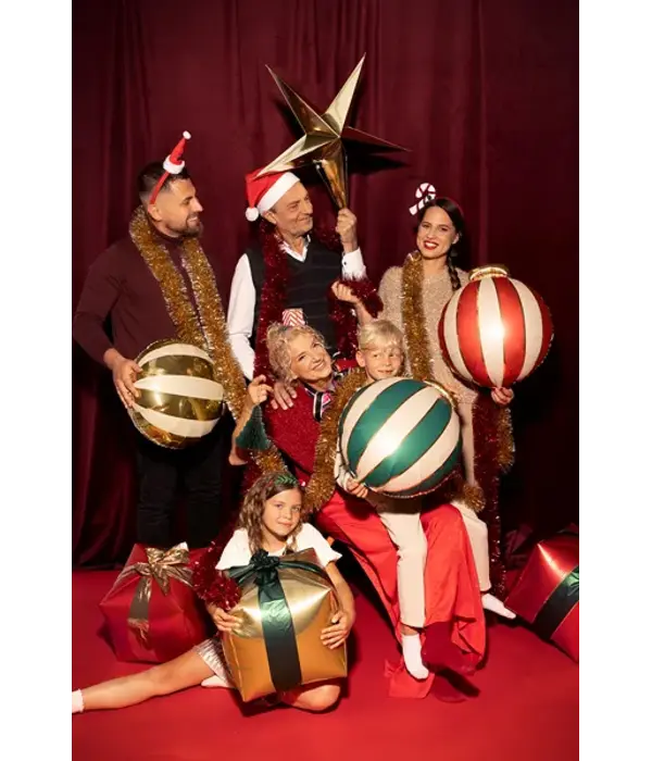 Folieballonnen Christmas Ballen 42x46cm (3st)