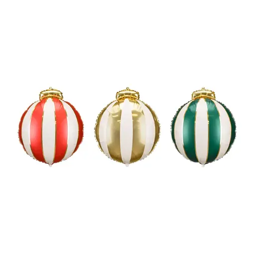 Folieballonnen Christmas Ballen 42x46cm (3st)