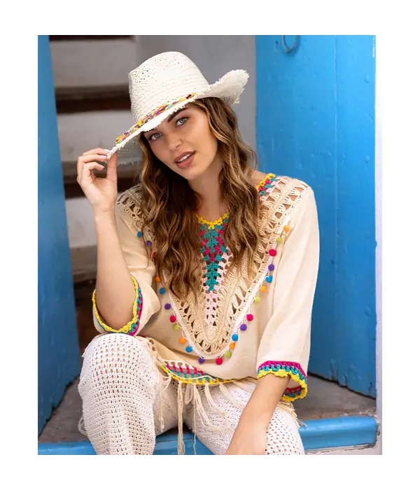 Sierlijke Witte Hoed Bohemian