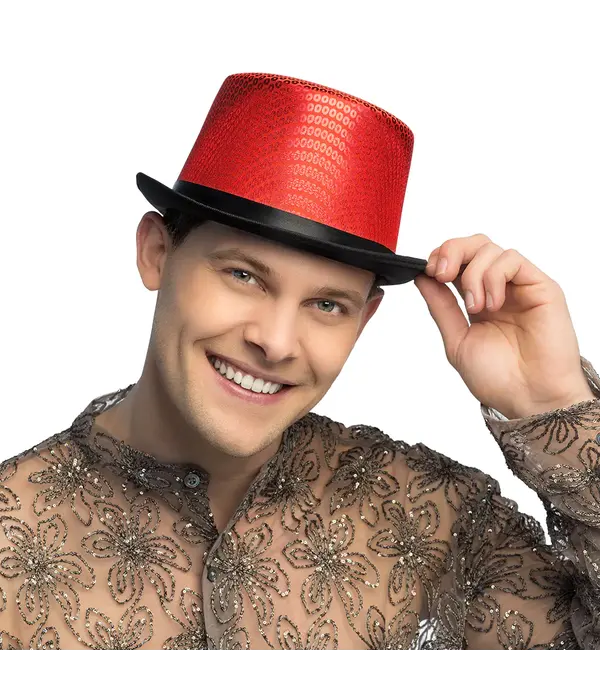 Hoed Shiny Caprice rood