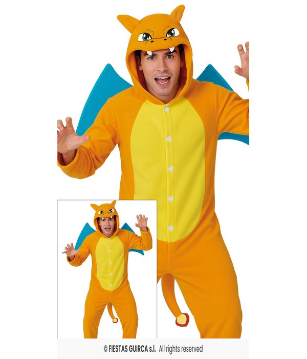 Charmander Onesie Oranje Volwassen